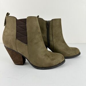 Olive Green Ankle Boots